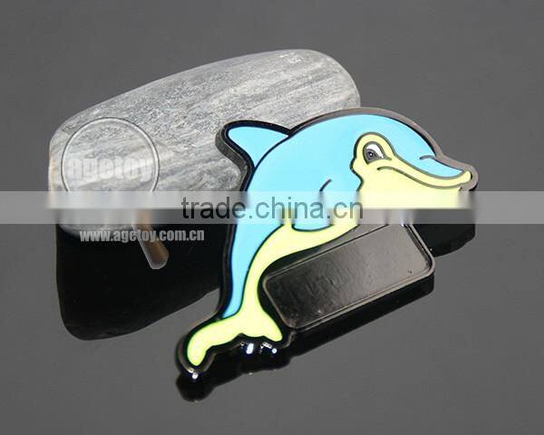 Cute Dolphins Shaped Souvenir Gifts Tarnish Plated Zinc Alloy Promotional Enamel Custom Metal Fridge Magnet