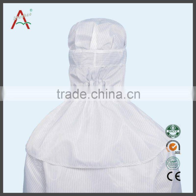 Blue pleated 100% polyester food industry cleanroom caps