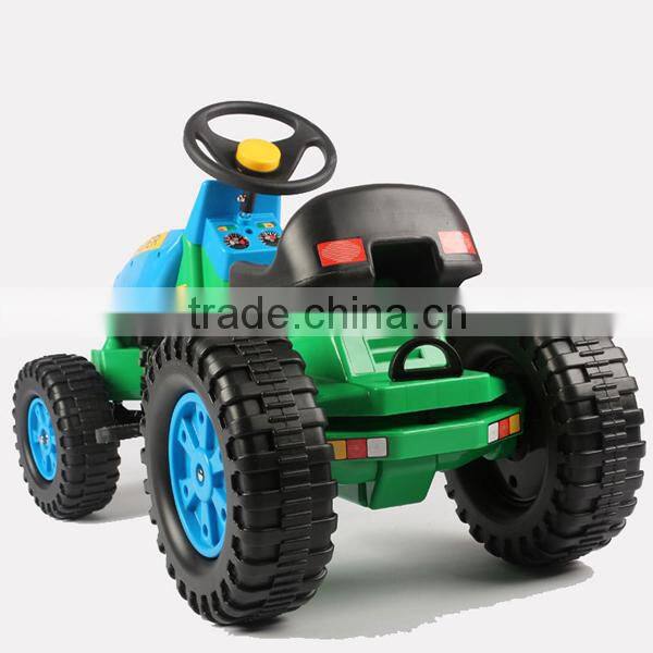 ABS ride on toy excavator style pedal tractor kids car