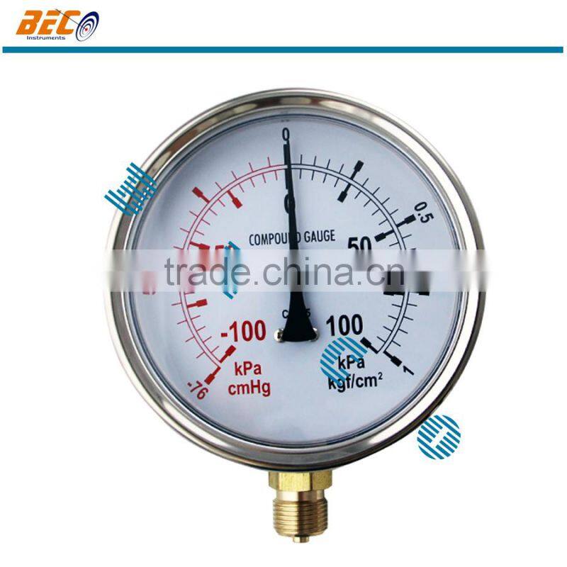 Factory price high performance half Stainless steel well type manometer