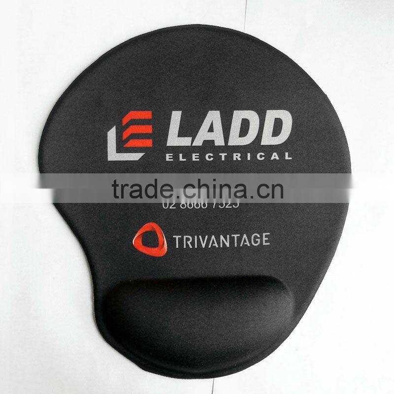 Promotional mouse pad with Gel wrist rest for advertisement
