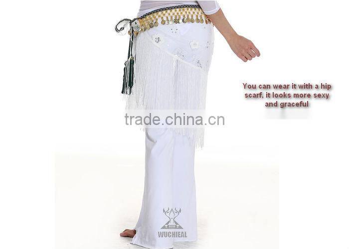 White Belly Dance Pants , Sexy Yoga Belly Dance Pants , Comfortable Yoga Pants