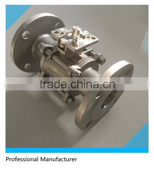 3Piece 1000WOG Threaded Full Port Flanged Ball Valve with Mounting Pad