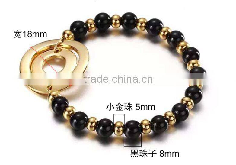 wholesale deshine women stainless steel beads bracelet fashion jewelry/bracelet