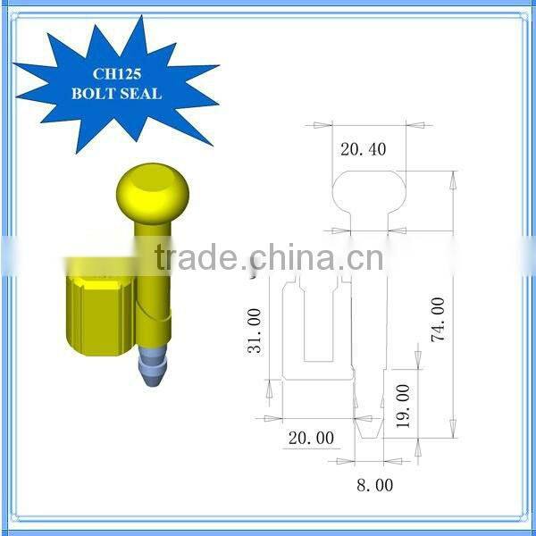 CH125 high security tamper evident bolt seal
