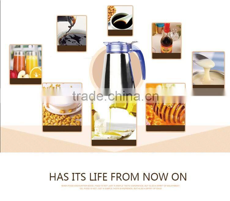 multipurpose kitchen cooking dust leak proof stainless steel oil pot/oil kettle with PP handle