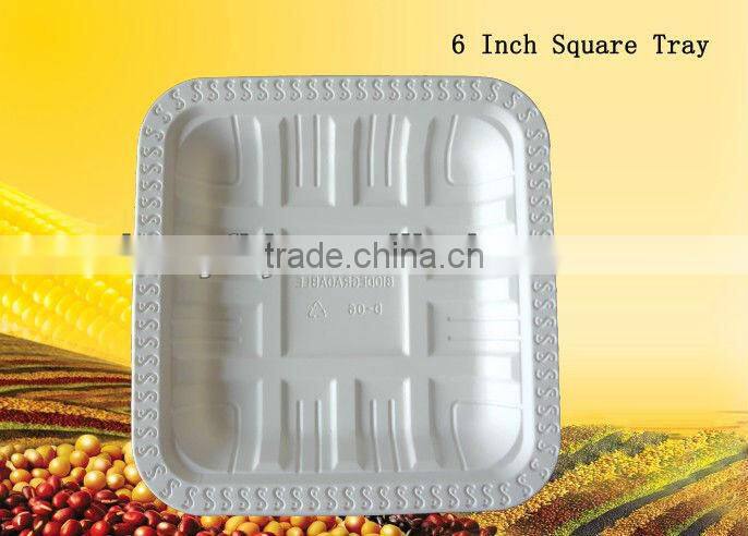 biodegradable disposable eco-friendly 9 inch square food trays
