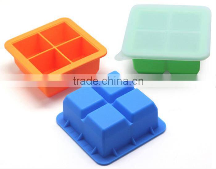 BPA Free Blocks Silicone Baby Food Tray and Breast Milk Storage Container