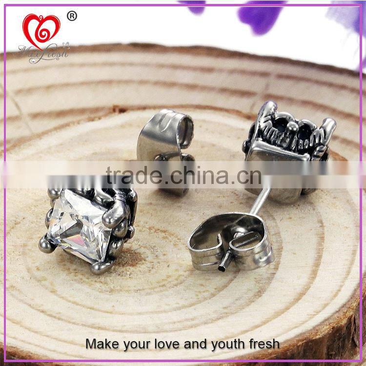 316L Stainless Steel Earrings Fancy Earring Stud Wholesale Tiny Cool Latest Fashion Women Stainless Steel Earring 2015