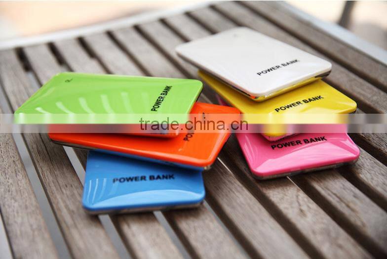 New products 2016 colorful super slim power bank usb charger with touch switch and custom logo printing
