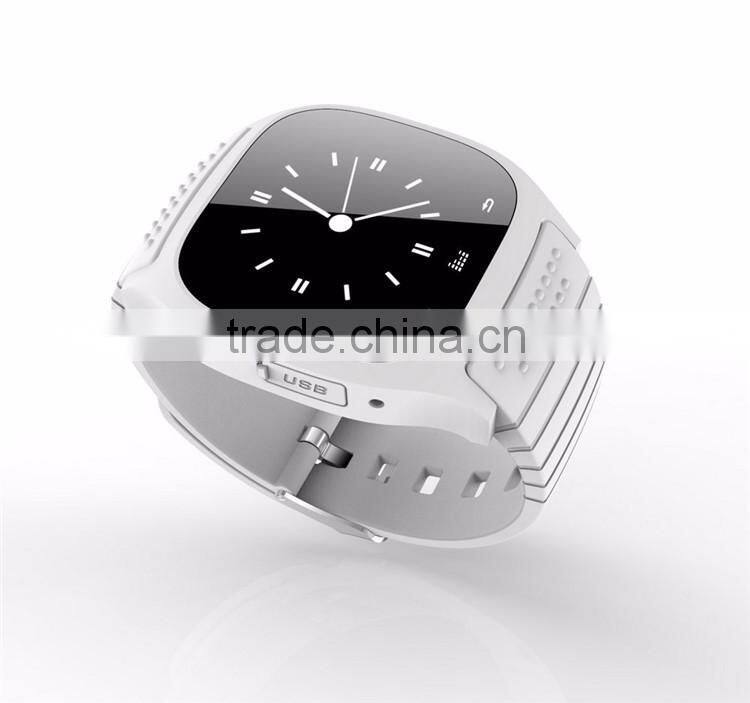 Sport Wristwatch Bluetooth Smart watch M26 with Dial SMS Remind Pedometer for Android Smartphones