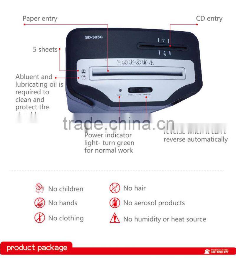 Hot Stationary Strip cut paper shredder from Hopu made in China