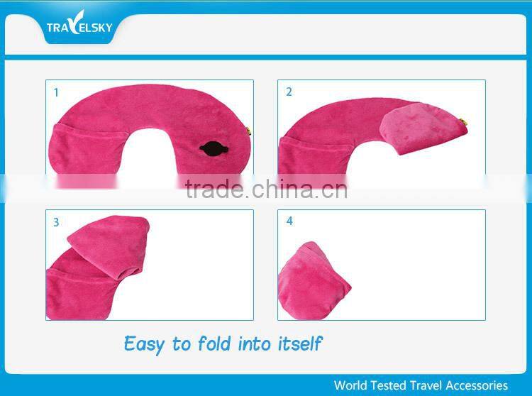 13406 EZ Comfort Inflatable Travel Message Neck Pillow