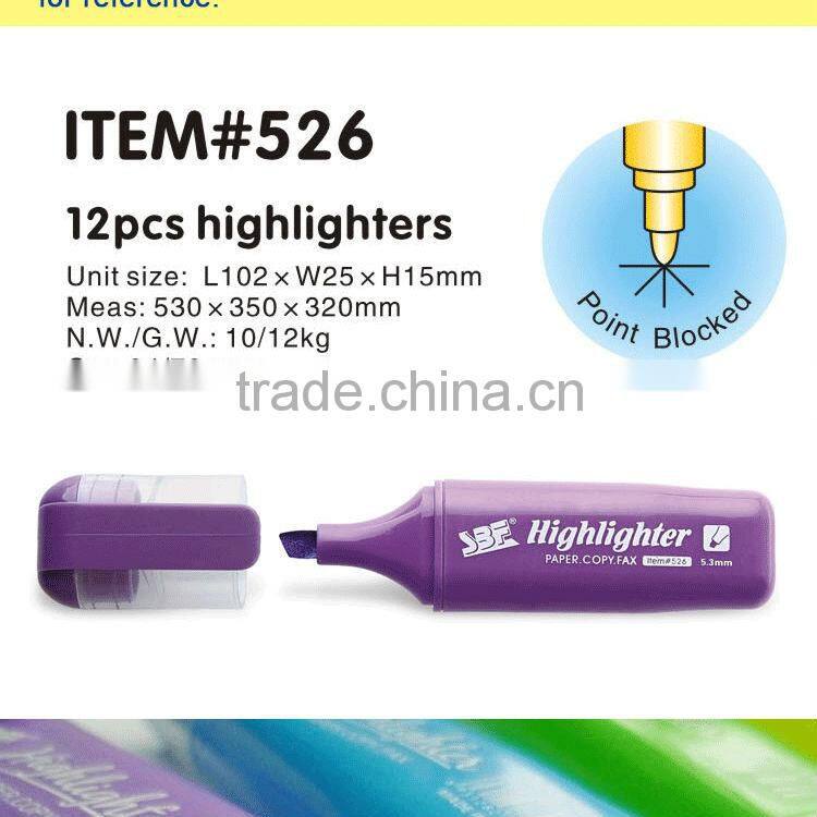 Flat shape fluorescent highlighter marker item 526