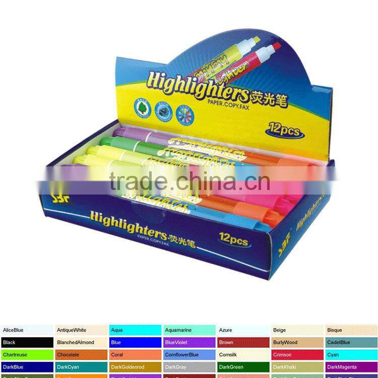 Double sides fluorescent highlighter marker item 525