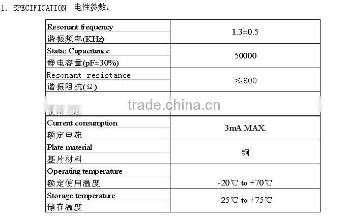 31mm Piezo Disc FT-31T-1.3BE