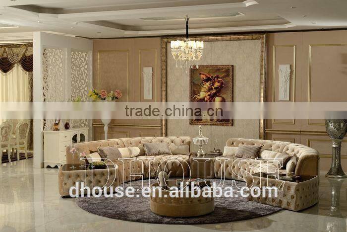 Sectional sofa Round Corner Fabric Sofa 034