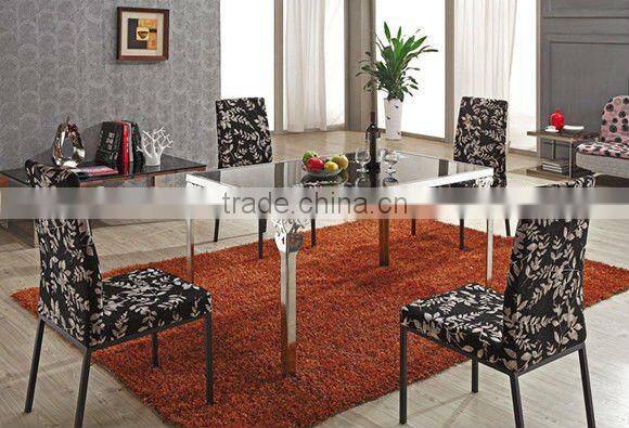 stainless steel dining table and chair sets
