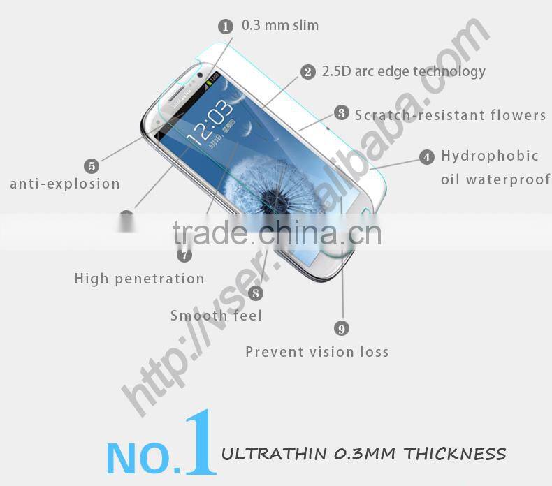 2.5D round edge tempered glass film screen protector for Samsung galaxy S5 glass screen protector