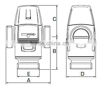 Female Thread,Brass Thermostatic Mixer Valve