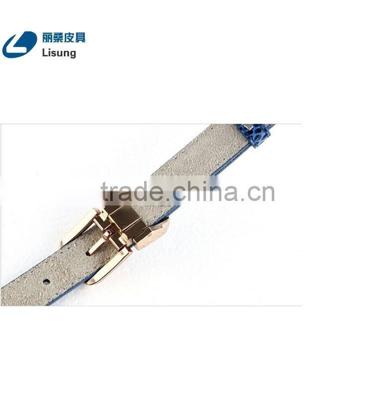 Fancy Rotatable Buckle Animal Skin Lady Design Belt