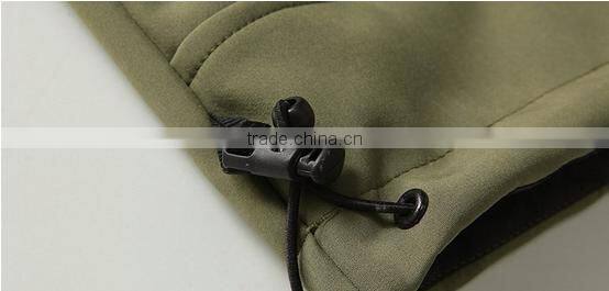 Custom men sofeshell jackets with hat