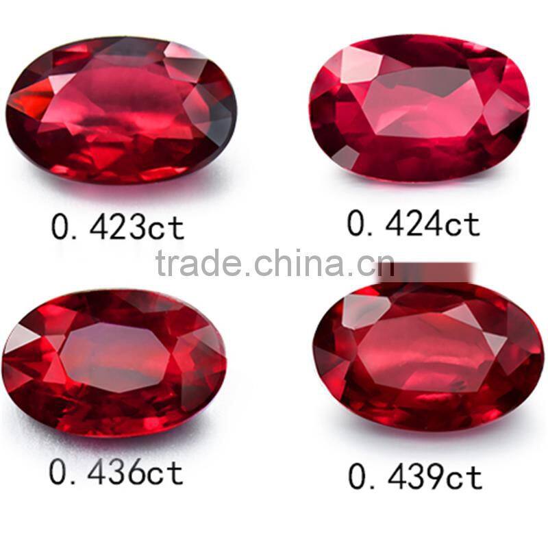 0.4ct natural pigeon blood gemstone loose stone ring face