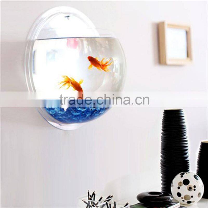 Factory wholesale acrylic plastic sphere aquarium wall hanging aquarium