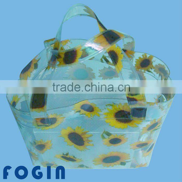 Printing promotional PVC carry bag with handle for shopping