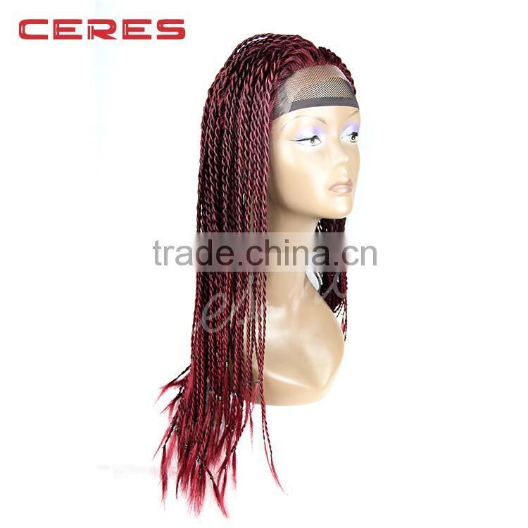 fashion easy to wear braided lace wigs with different color