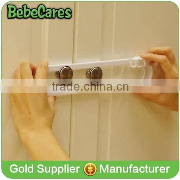baby home cabinet adjustable plastic sliding lock door alarm