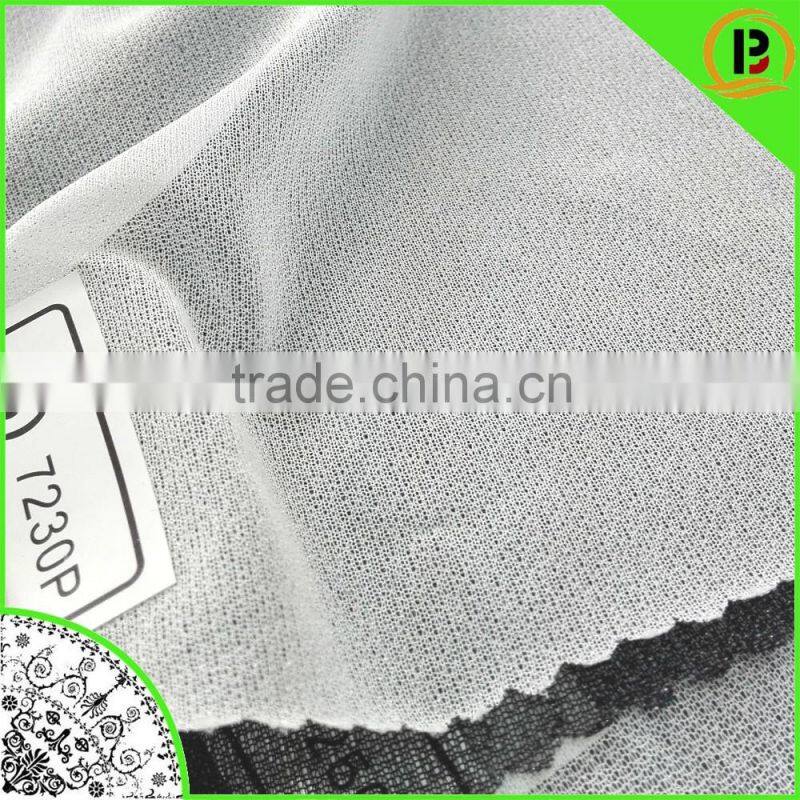 Knitted fusing woven interlining/PA double-dot woven interlining Tube/Jacquard/good price Circular Knitting Interlining