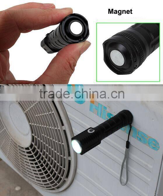 hot sales led torch flashlights lamp 5W Aluminium rechargeable battery led flashlights