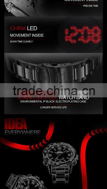 2015 alibaba express WEIDE WH1009 Eco-friendly Fold Over Clasp With Safety men watches