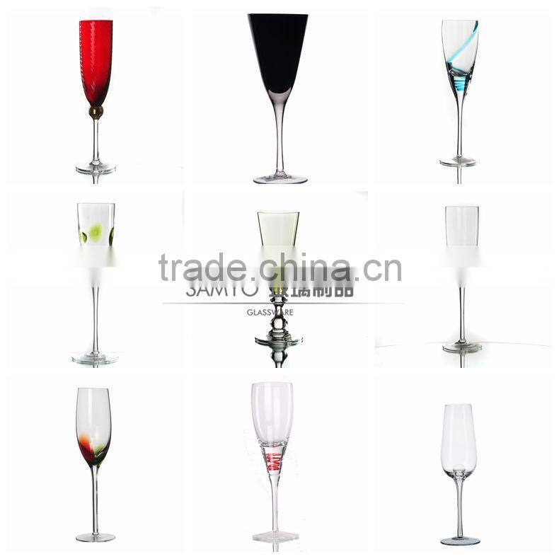 Purple champagne flute