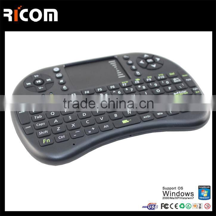 mini wireless keyboard with touch pad,wireless keyboard with built in mouse--T2--Shenzhen Ricom
