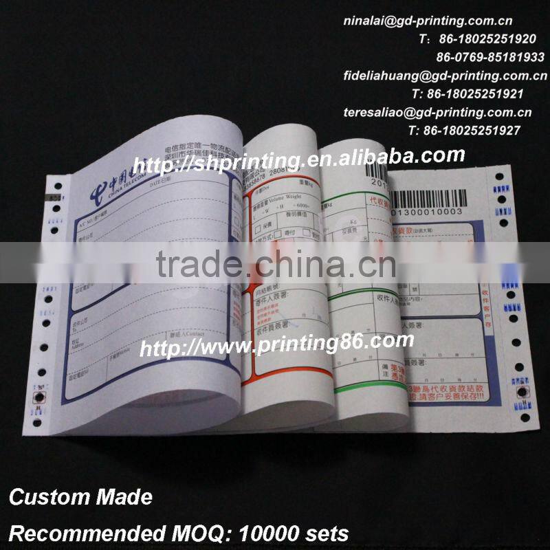 Personalized air consignment note printing