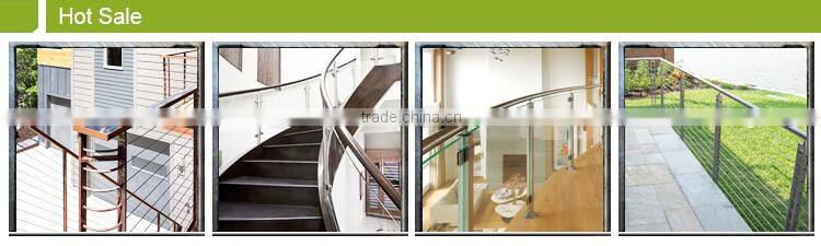 Best Professional Project Factory For Indoor/Outdoor Removable Clear Glass Stair Balcony Stainless Steel Balustrade