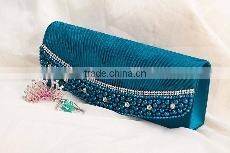 ladies beaded evening clutch bag with rhinestone