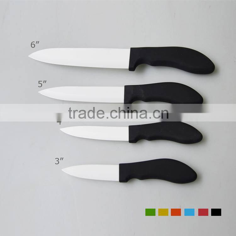 Hot Kitchen Utensil No-slip Optional Colorful Handle 3" - 7" Ceramic Knife