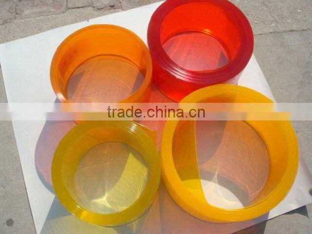 Orange Yellow Anti-insect PVC Material Curtains For Restaurant