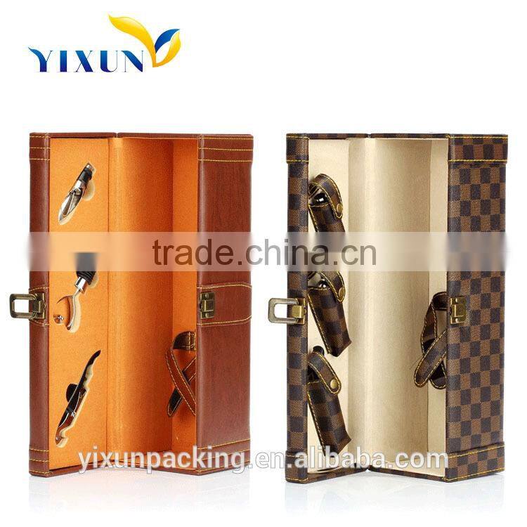 Hot sale hand made single leather wine box