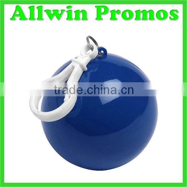 Poratble Disaposable Plastic Rain Poncho in Ball