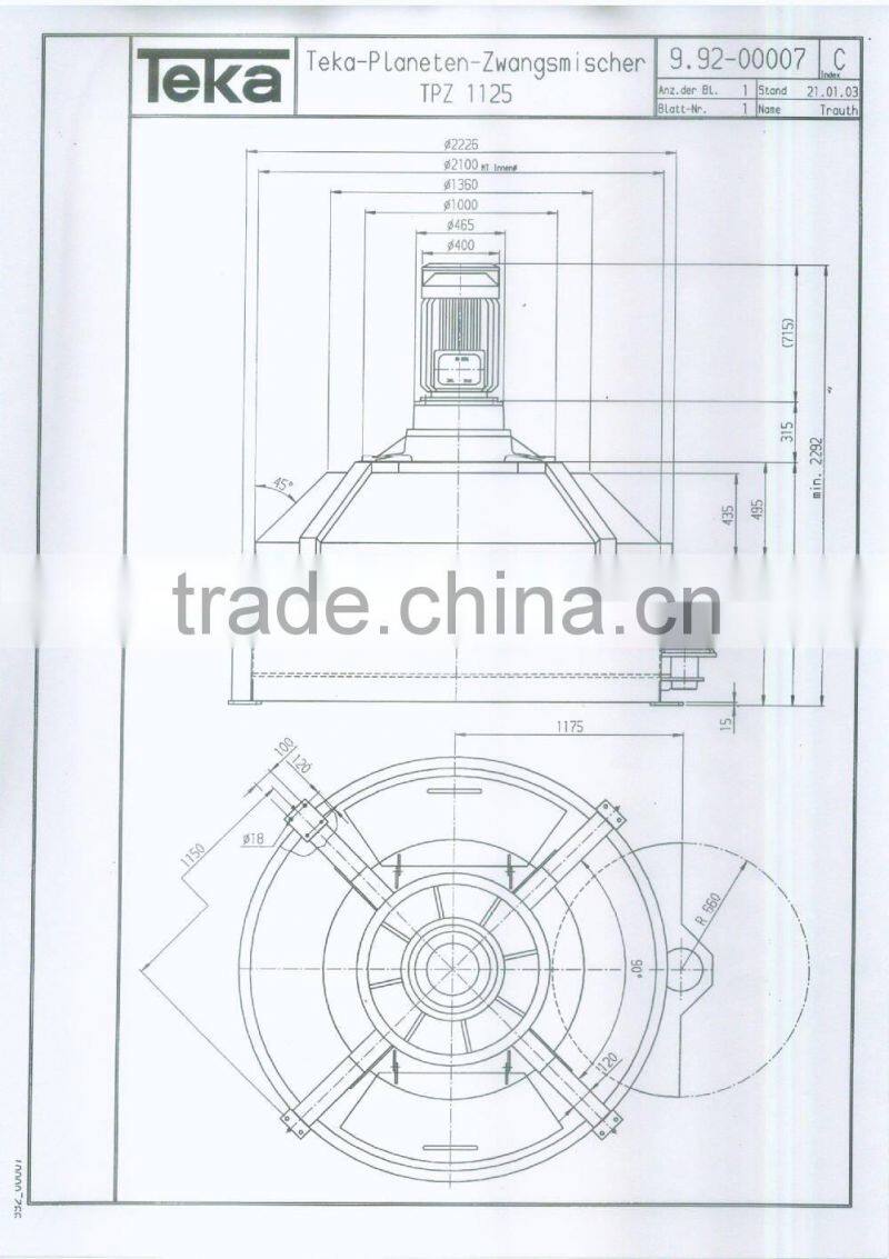 Low Consumption Pto Cement Mixer TPZ1125