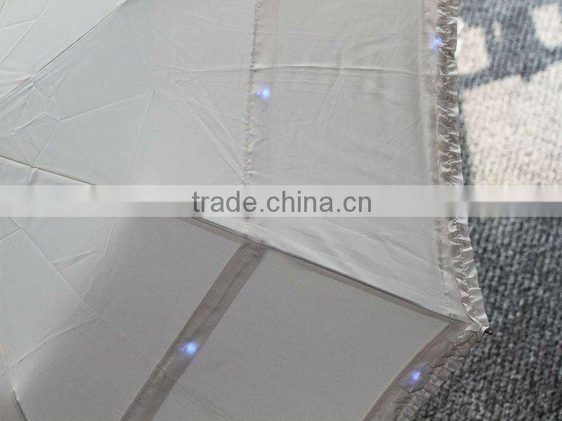 23"*8K led white umbrella with fancy design