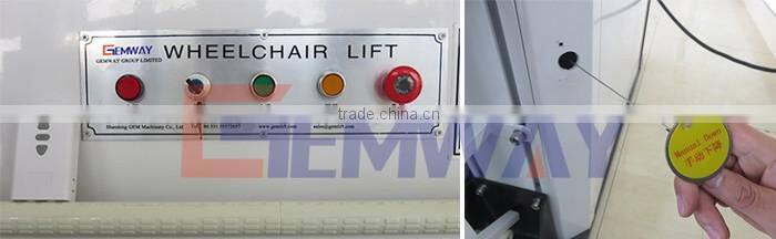 Vertical hydraulic stair lift for disabled