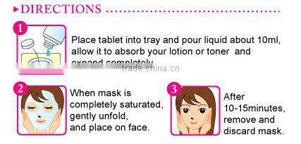 100%Rayon Taiwan Compressed Compression Facial Mask 3pcs per set