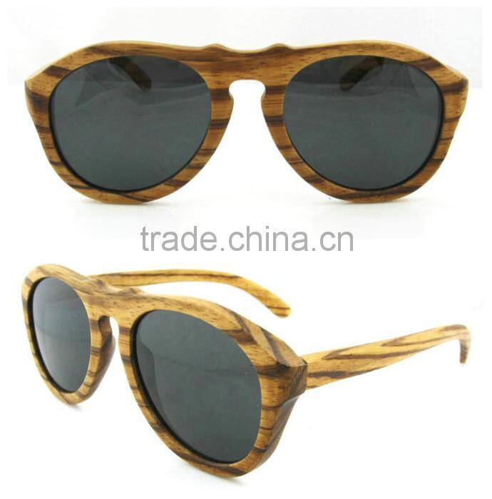 Old fashion good quality polarized replica wood sunglasses