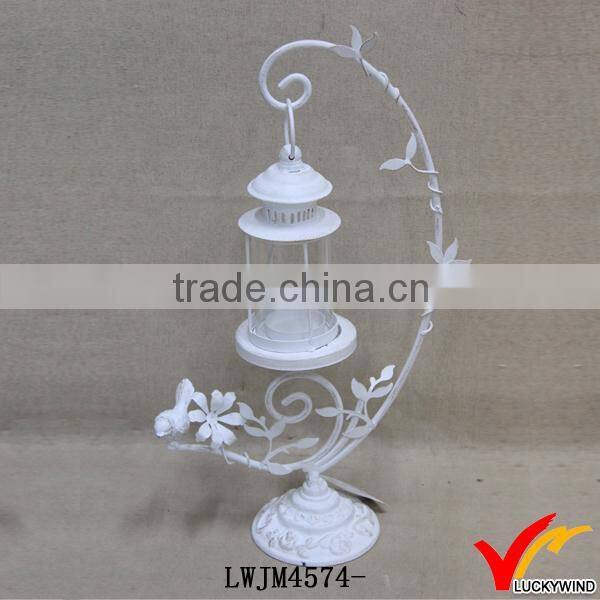 white craft stand tabletop metal candleholder