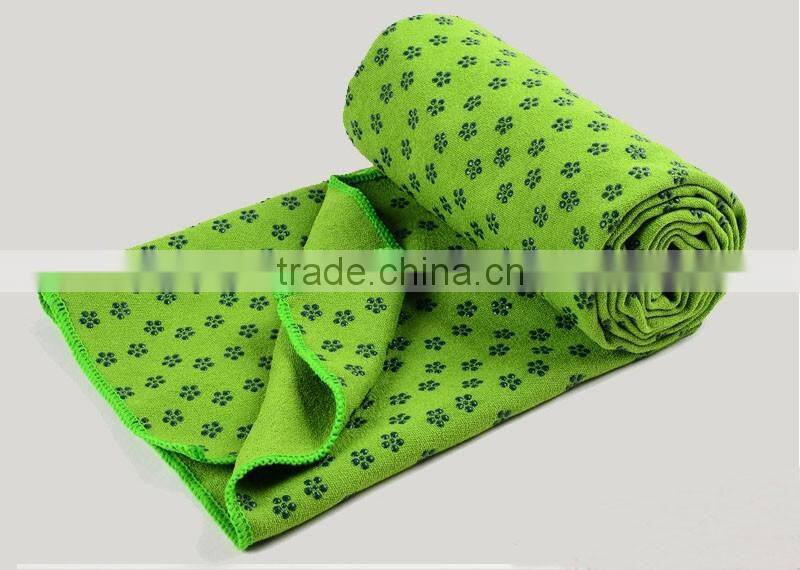Wholesale Custom Logo Anti-slip Fibre Folding Yoga Mat Towel